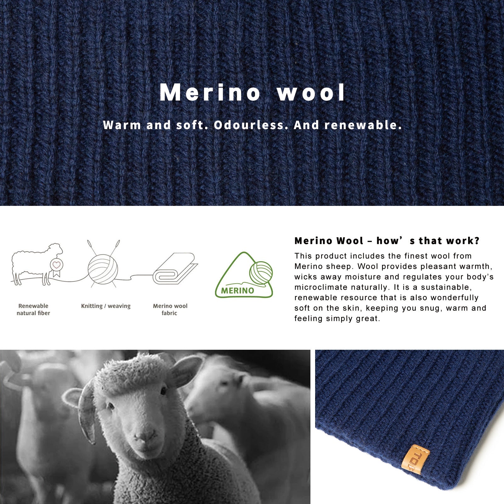 Jacob Plush Merino Beanie M/L/XL/XXL TOP-EX
