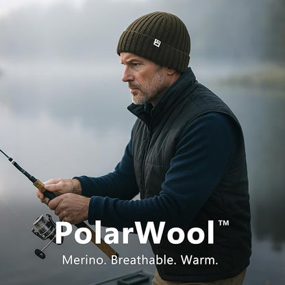 Lucas Cozy Merino Wool Beanie – Fleece Lined Warm Winter Hat for Large Heads