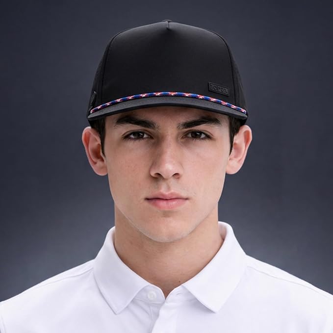 Uvcoolix™ Waterproof Golf Snapback Hat for Men Breathable Flat Bill Cap XL XXL