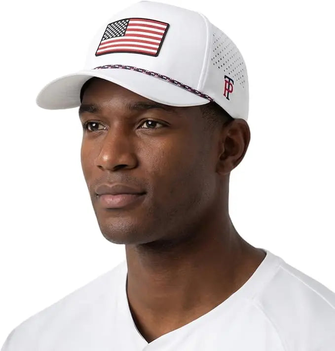White American Flag Rope Golf Cap UVCoolix™ Snapback TOP-EX