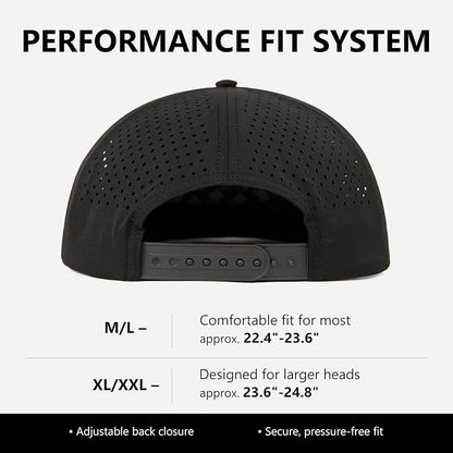 Black Paisley Flat Bill Golf Cap UVCoolix™ Cooling