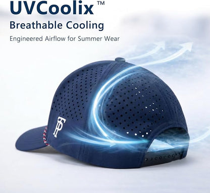 Navy American Flag Rope Golf Cap UVCoolix™ Snapback