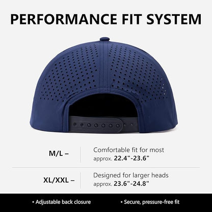 American Flag Flat Bill Golf Cap UVCoolix™ Snapback