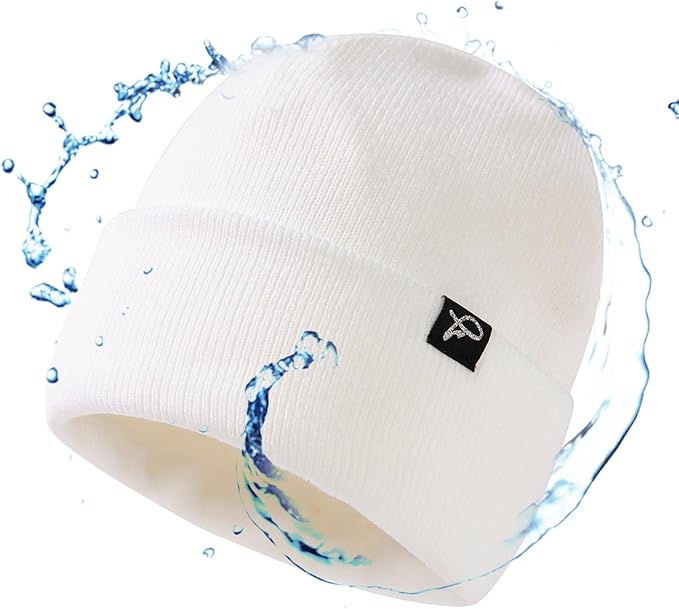 Noah WeatherGuard Waterproof Beanie – Fleece Lined Warm Winter Hat for Large Heads