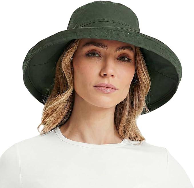 Uvcoolix™ Cooling Sun Hat for Women Ponytail Hole UPF 50 Wide Brim Breathable Packable