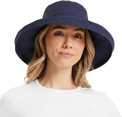 Uvcoolix™ Cooling Sun Hat for Women Ponytail Hole UPF 50 Wide Brim Breathable Packable