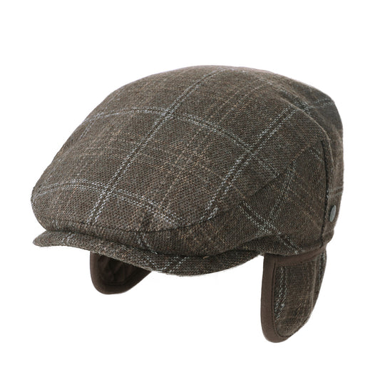 TOP-EX Mens Newsboy Flat Caps Wool Cap Earflap Hats TOP-EX