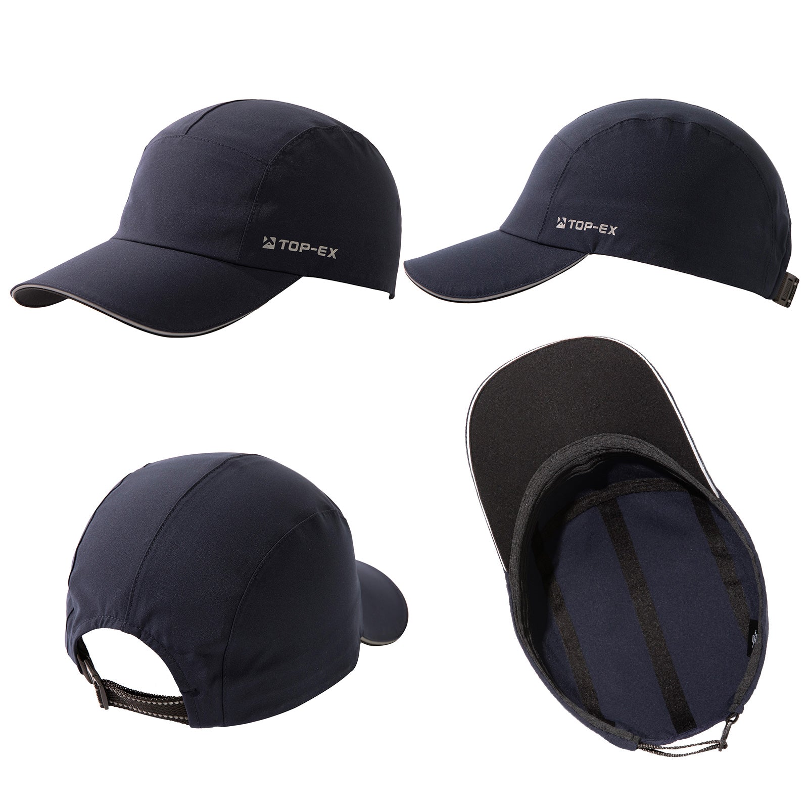 5-Panel Water-Resistant Baseball Performance Cap M/L/XL/XXL TOP-EX