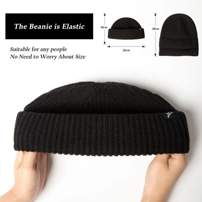 Merino Wool Short Fisheman Beanie L/XL/XXL TOP-EX