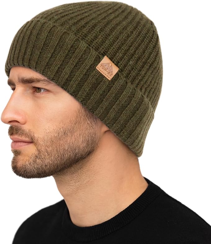 PolarWool™ 50% Merino Wool Fleece Lined Beanie Hat