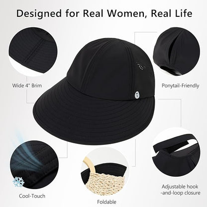 ChicPony™ Cooling High Ponytail Sun Visor Hat