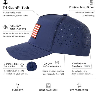Uvcoolix™ Cooling Baseball Hat for Men Water Resistant Breathable Running Cap Snapback