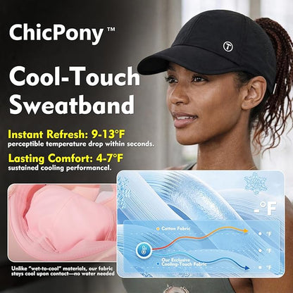 ChicPony™ Cooling UV50 Ponytail Baseball Cap
