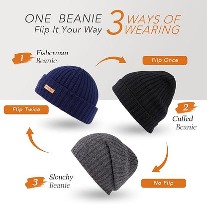PolarWool™ 100% Merino Wool Fisherman Beanie