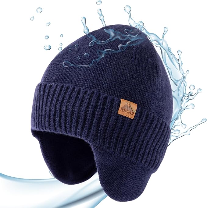 TOP-EX XL/XXL Unisex Winter Merino Wool Peaked Beanie Hat and Ski Snood TOP-EX XL/XXL Unisex Winter Merino Wool Peaked Beanie Hat and Ski Snood