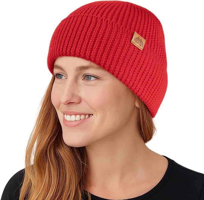 100% Merino Wool Cuffed Beanie Hat – Soft, Breathable & Stretch Fit for Men & Women
