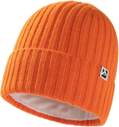 Lucas Cozy Merino Wool Beanie – Fleece Lined Warm Winter Hat for Large Heads