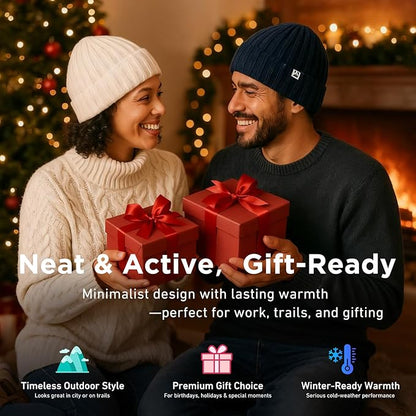 Lucas Cozy Merino Wool Beanie – Fleece Lined Warm Winter Hat for Large Heads