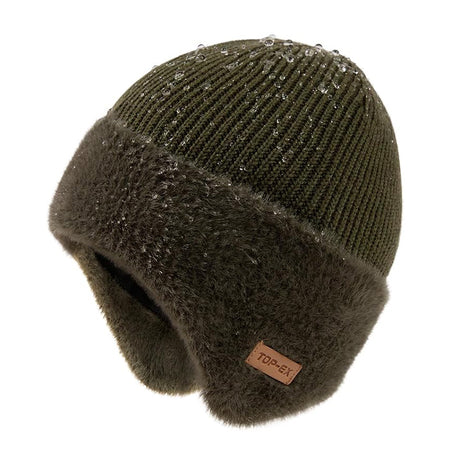 DryKnit™ Waterproof Merino Wool Beanie with Ear Flaps – Fleece Lined Winter Hat