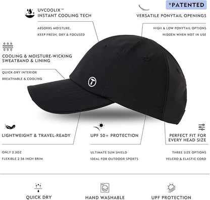 ChicPony™ UVCoolix Cooling Ponytail Cap UPF 50+