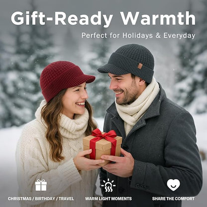 PolarWool™ Fleece-Lined Merino Beanie with Brim