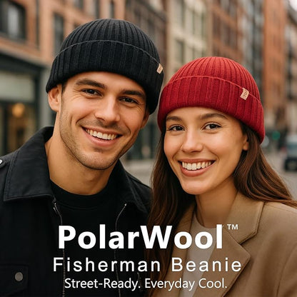 Liam Dockside Merino Wool Beanie – 100% Soft, Warm & Breathable Winter Cap