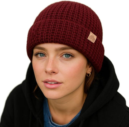 PolarWool™ Double-Layer Merino Waffle Fisherman Beanie