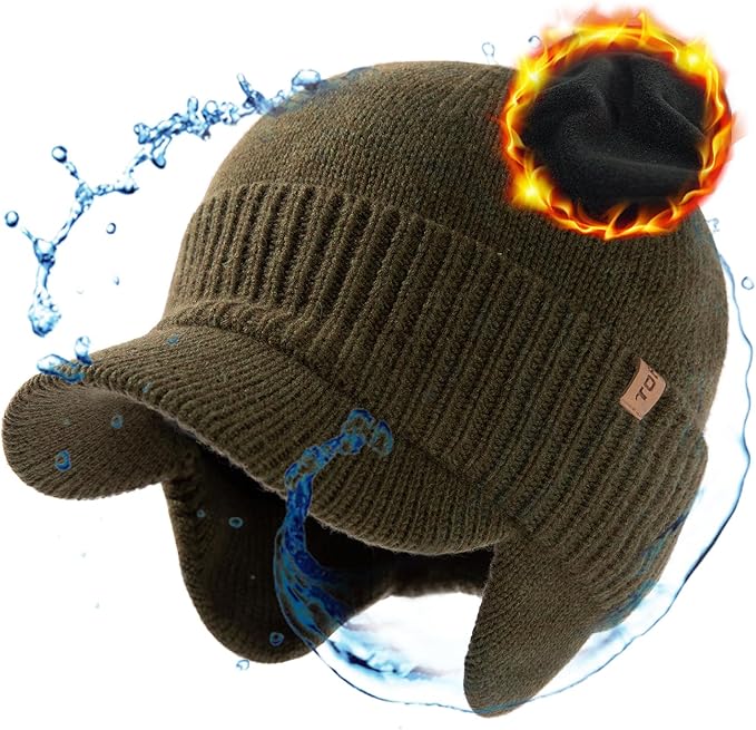 DryKnit™ x Polartec® | Waterproof Earflap Beanie Merino Wool