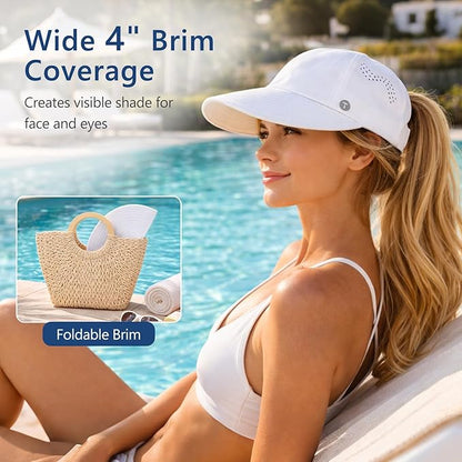 ChicPony™ Cooling High Ponytail Sun Visor Hat