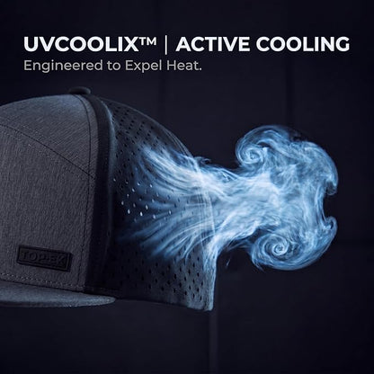 Black American Flag Flat Bill Golf Cap UVCoolix™ Cooling