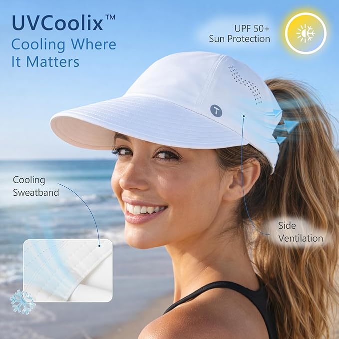 ChicPony™ Cooling High Ponytail Sun Visor Hat