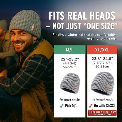 DryKnit™ Waterproof Fleece Lined Thermal Beanie Hat