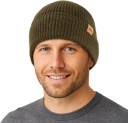 100% Merino Wool Cuffed Beanie Hat – Soft, Breathable & Stretch Fit for Men & Women