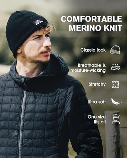 PolarWool™ Double-Layer 100% Merino Wool Beanie
