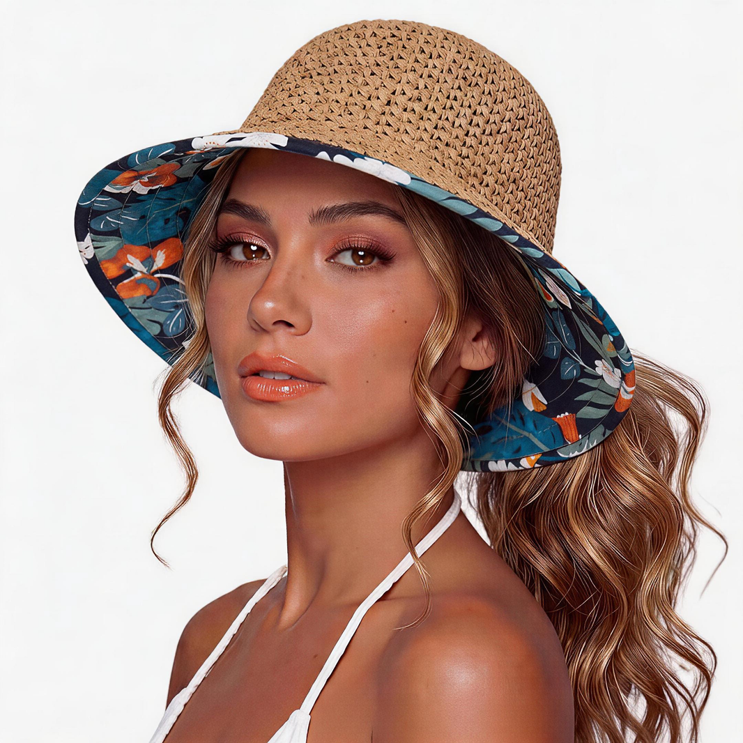 UVCoolix™ ChicPony Cooling UPF80+ Wide Brim Straw Sun Hat