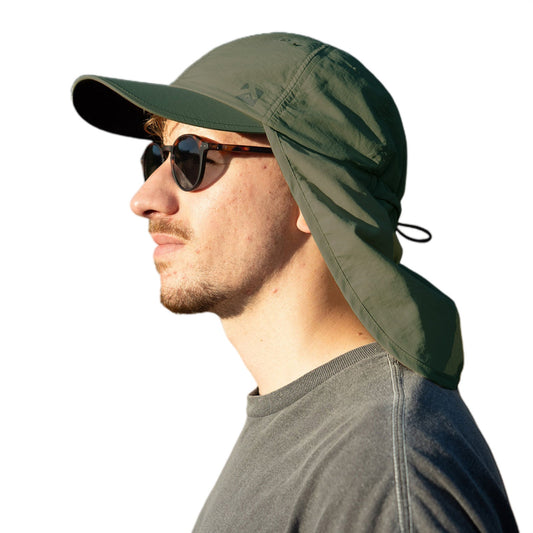 UV50+ Waterproof Neck Flap Baseball Sun Cap M/L/XL/XXL TOP-EX