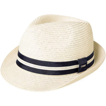Oversized XL/XXL Straw Fedora Sun Hat, Panama Derby Packable