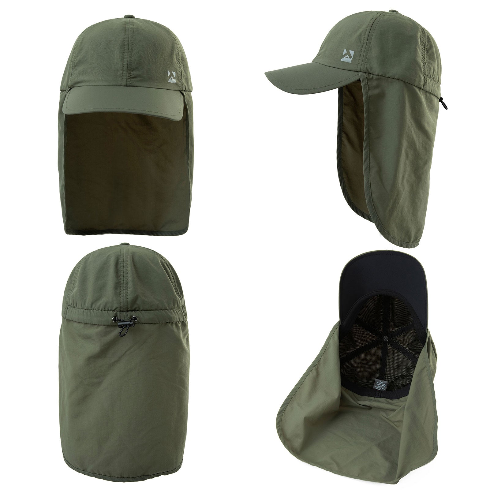 UV50+ Waterproof Neck Flap Baseball Sun Cap M/L/XL/XXL TOP-EX