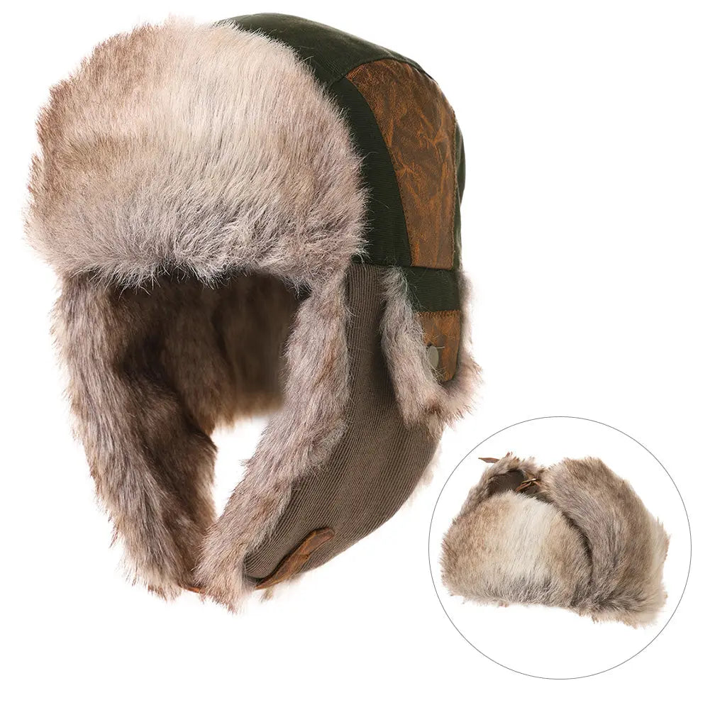 TOP-EX Mens Hunting Trapper Hats Winter Warm Earflap Ushanka Russian Hiking Skiing TOP-EX
