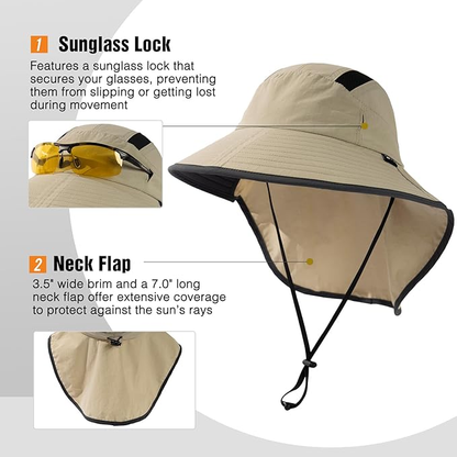 BreezeShield™ Wide Brim Neck Cover Cap