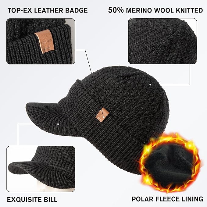 DryKnit™ x Polartec® | StormShield Merino Wool Visor Beanie
