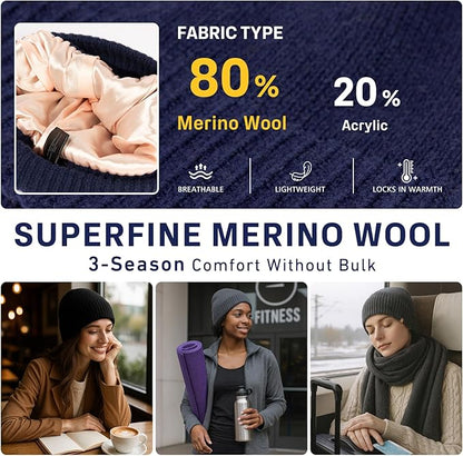 PolarWool™ Satin-Lined Merino Wool Beanie