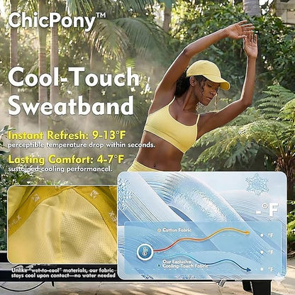 ChicPony™ UVCoolix Cooling Ponytail Cap UPF 50+
