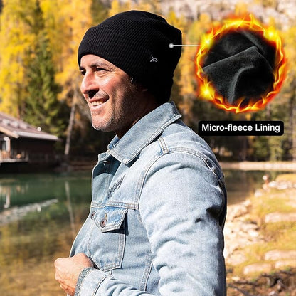 Noah WeatherGuard Waterproof Beanie – Fleece Lined Warm Winter Hat for Large Heads