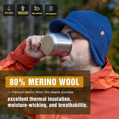 DryKnit™ x Polartec® | Waterproof Earflap Beanie Merino Wool