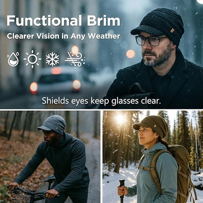 PolarWool™ 100% Merino Slouchy Beanie with Brim