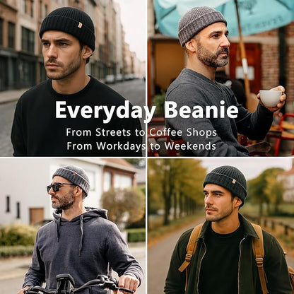 Liam Dockside Merino Wool Beanie – 100% Soft, Warm & Breathable Winter Cap