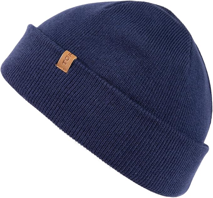 PolarWool™ Merino Wool Fisherman Beanie – Double Layer Knit Hat for Large Heads