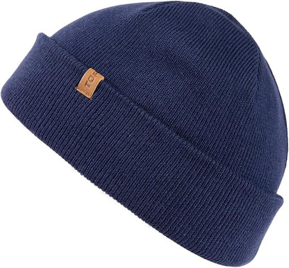 PolarWool™ Merino Wool Fisherman Beanie – Double Layer Knit Hat for Large Heads