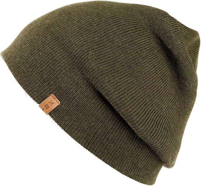 PolarWool™ Merino Wool Fisherman Beanie – Double Layer Knit Hat for Large Heads